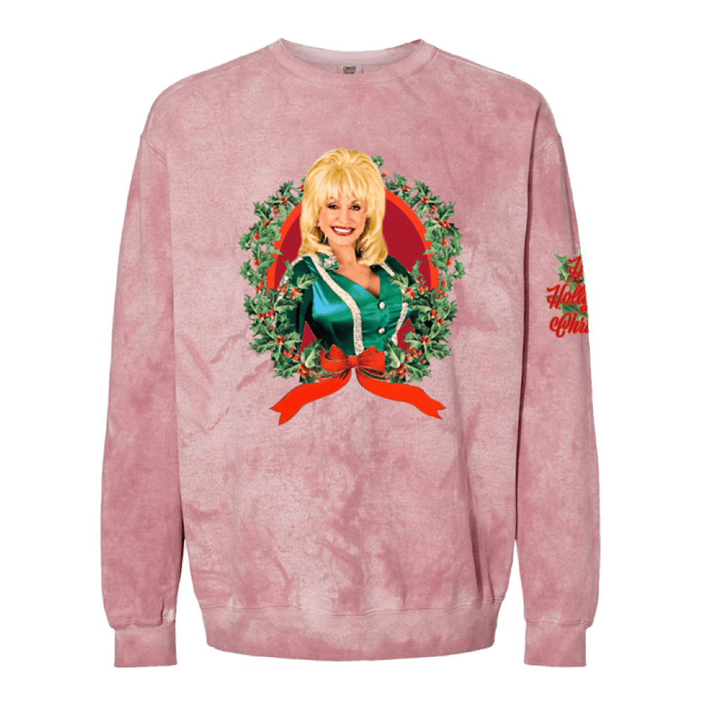 Dolly Parton Merch Dolly Parton Sweatshirt Wreath Crewneck Top 10 Father's Day Gifts