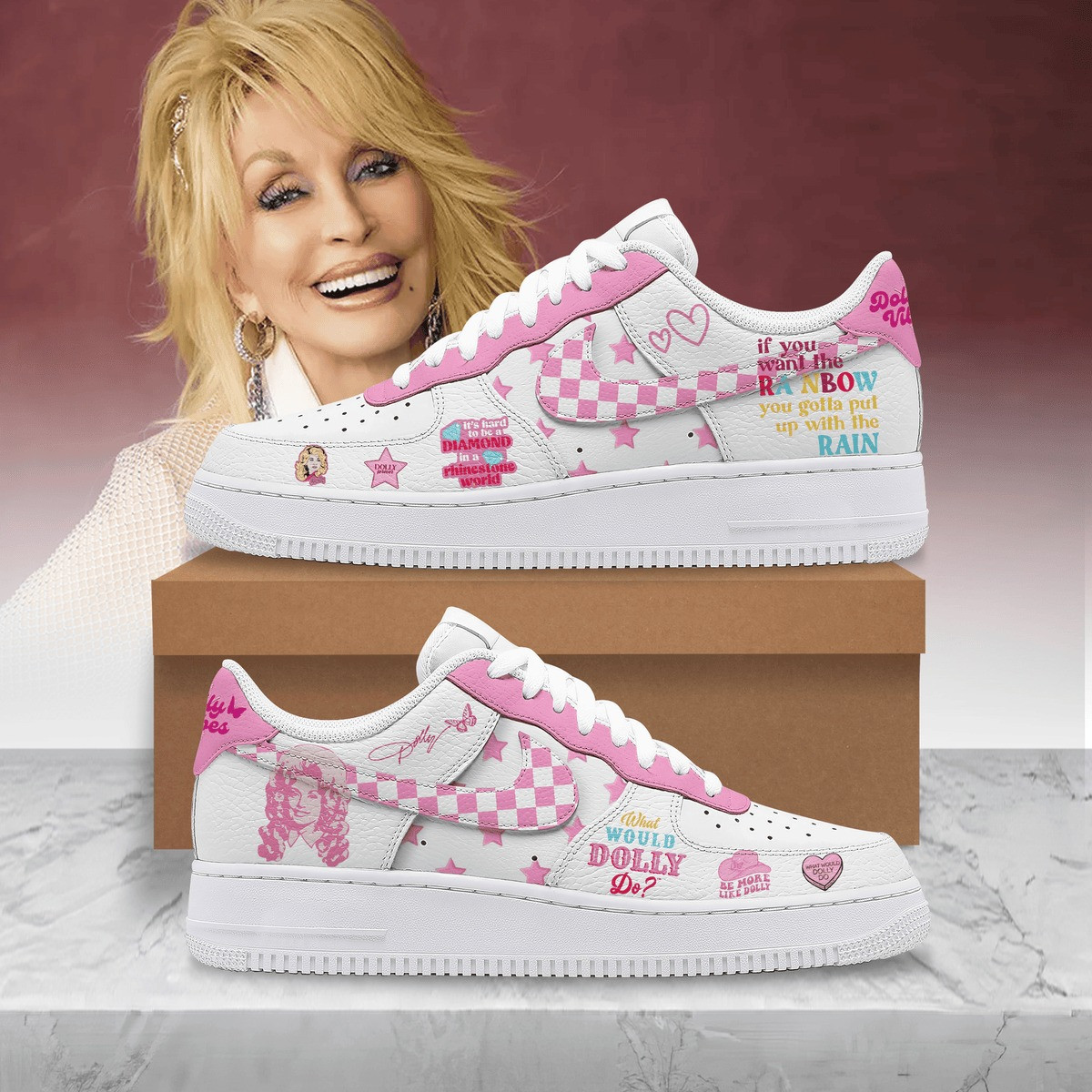 Dolly Parton What Would Dolly Do AF1 Shoes Good Gift For Her