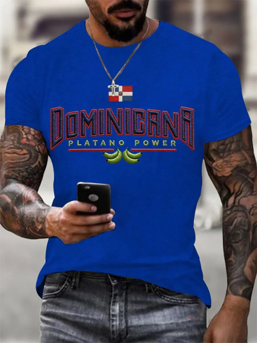 Dominicana Platano Power T-Shirt Dominican Pride Apparel DR Flag Platano Best Gift For Dominican Fans