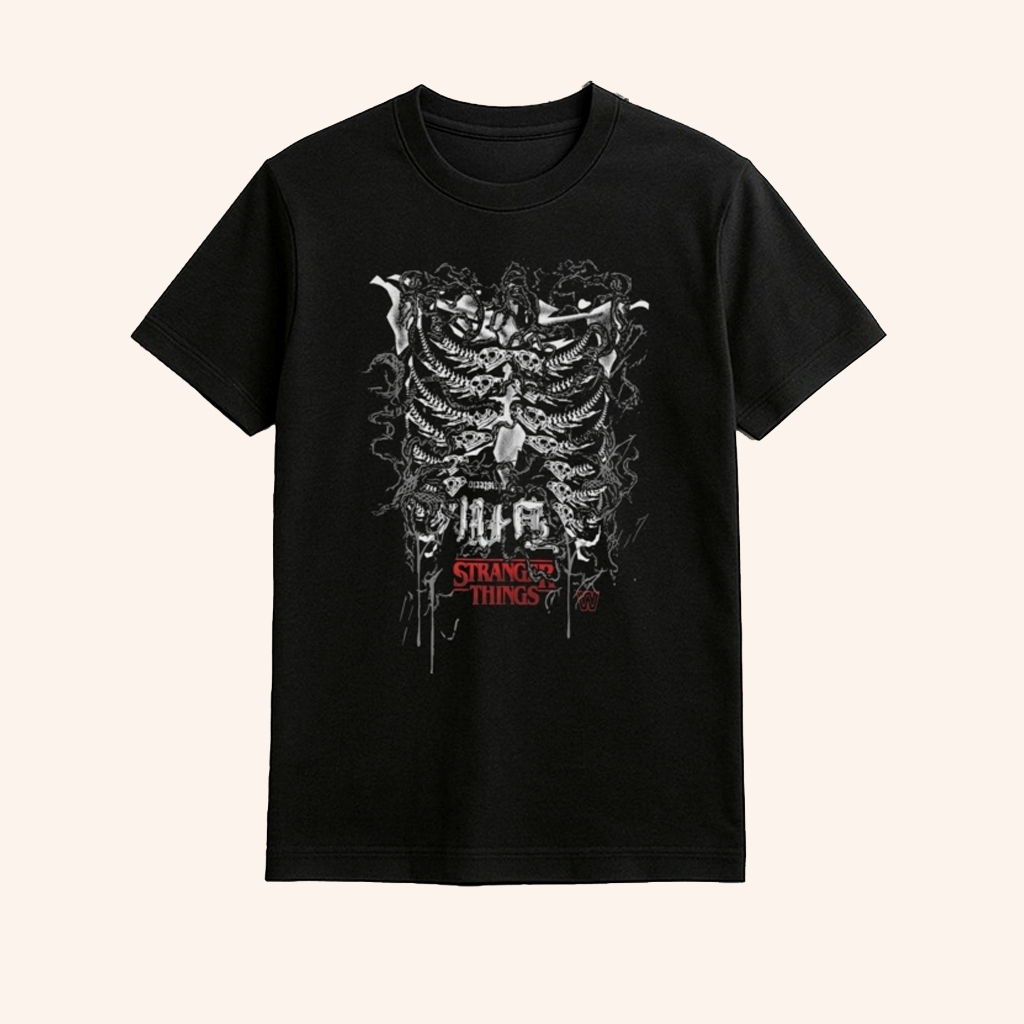 Dominik Mysterio WWE X Stranger Things Shirt Black Fan Merch Present For Husband