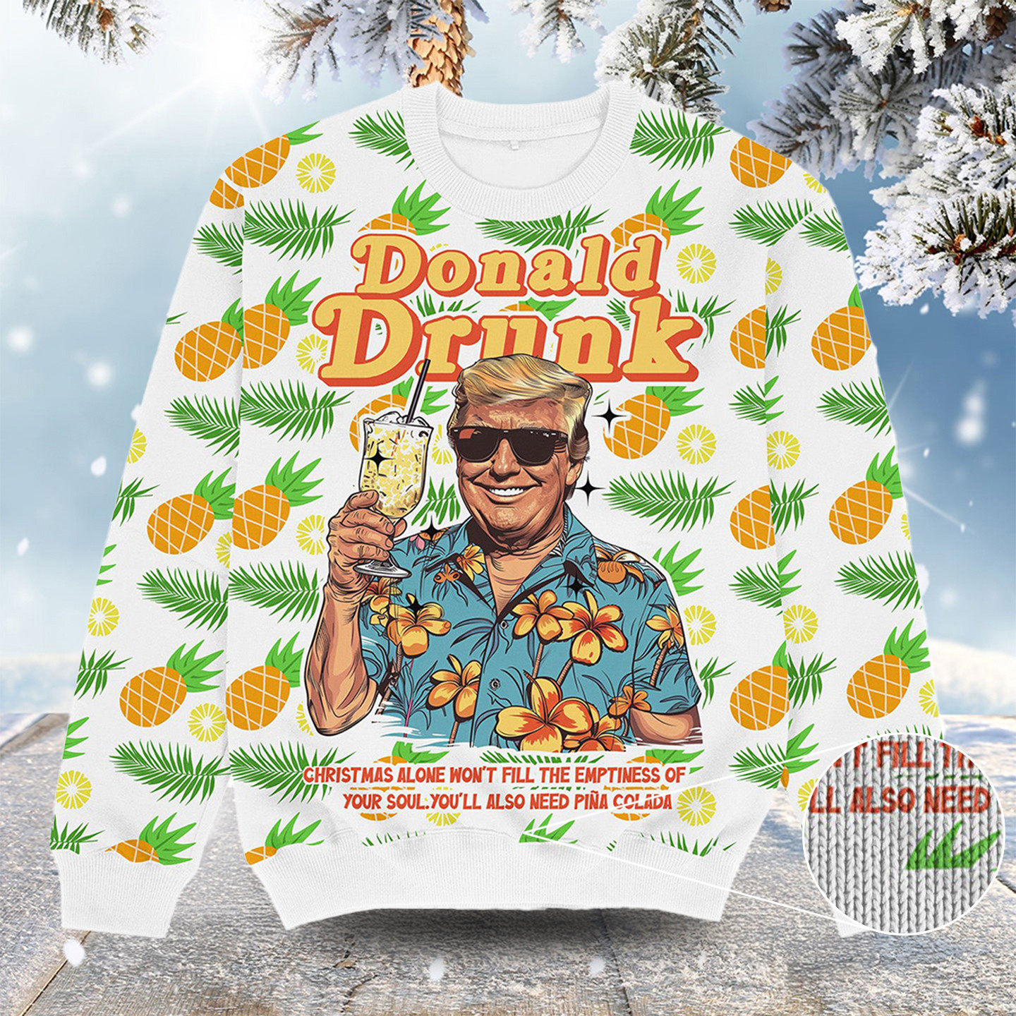 Donald Drunk Christmas Ugly Sweater Cute Xmas Clothing Best Christmas Gift Ideas