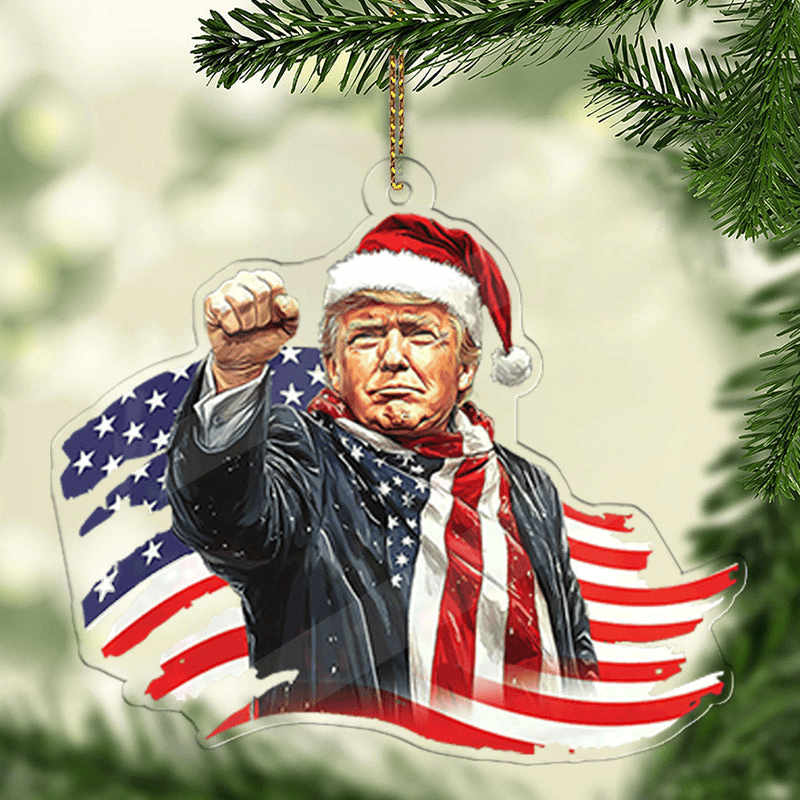 Donald Trump Acrylic Ornament MAGA Ornament Christmas Tree Decor Gift for Mom