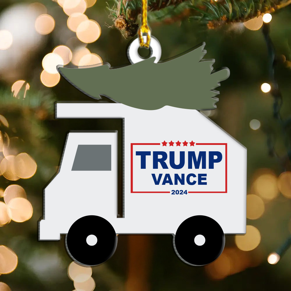 Donald Trump Garbage Ornament Shape Trash Truck Ornament Gifts For Republican