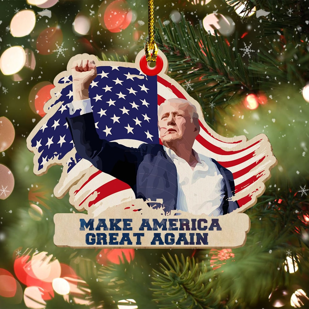 Donald Trump Missed Wood Ornament 2024 Election Stand With Trump Gift