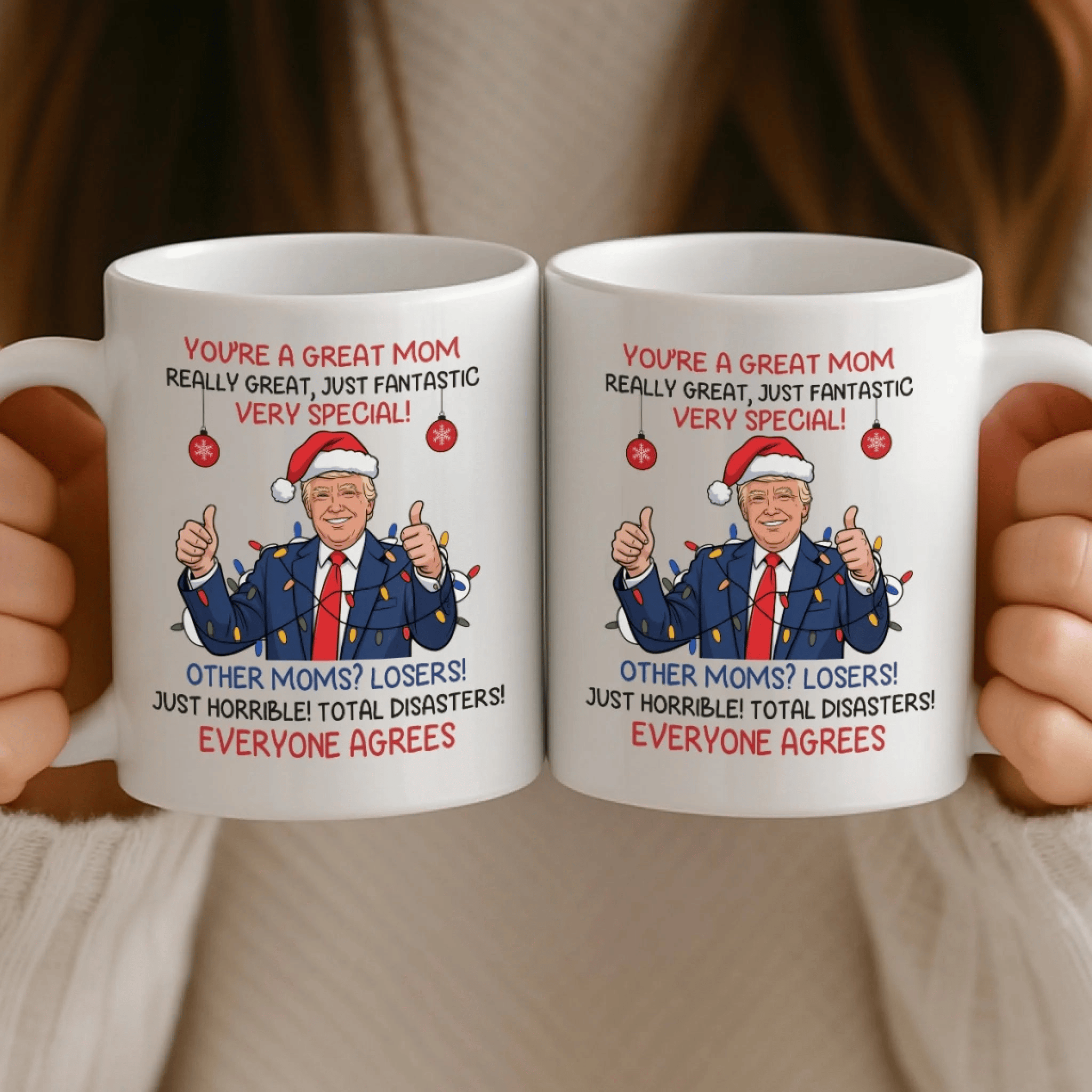 Donald Trump Santa Mug Republican State Mug Christmas Gift for Great Mom