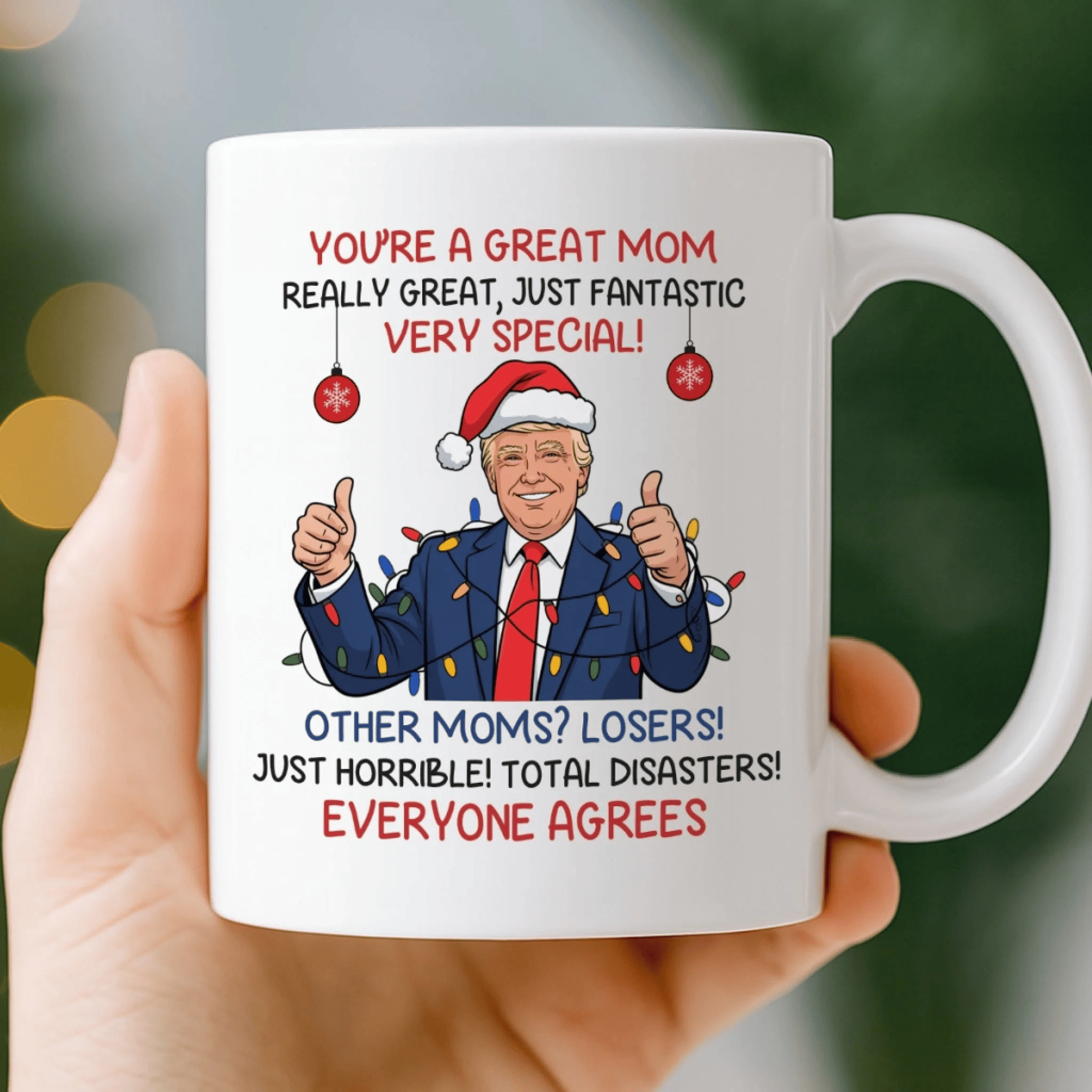 Donald Trump Santa Mug Republican State Mug Christmas Gift for Great Mom