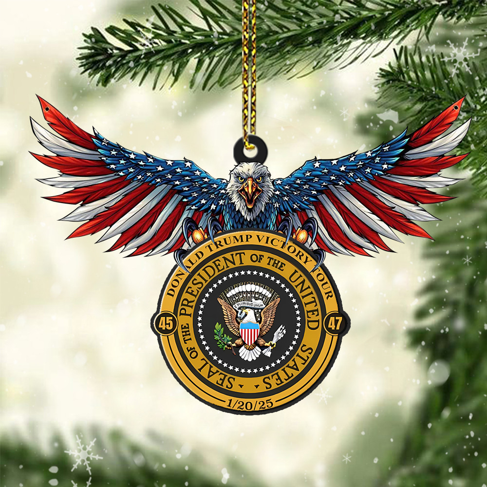 Donald Trump Victory Tour President Of The USA Ornament Make America Great Again 45 47 Merch