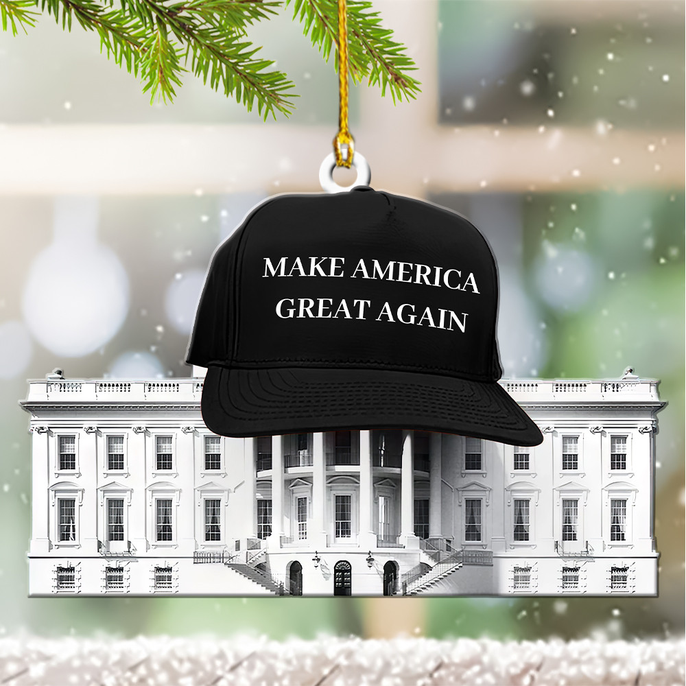 Donald Trump's 2025 White House Ornament Shape President Trump 45-47 Ornament Patriotic Gifts