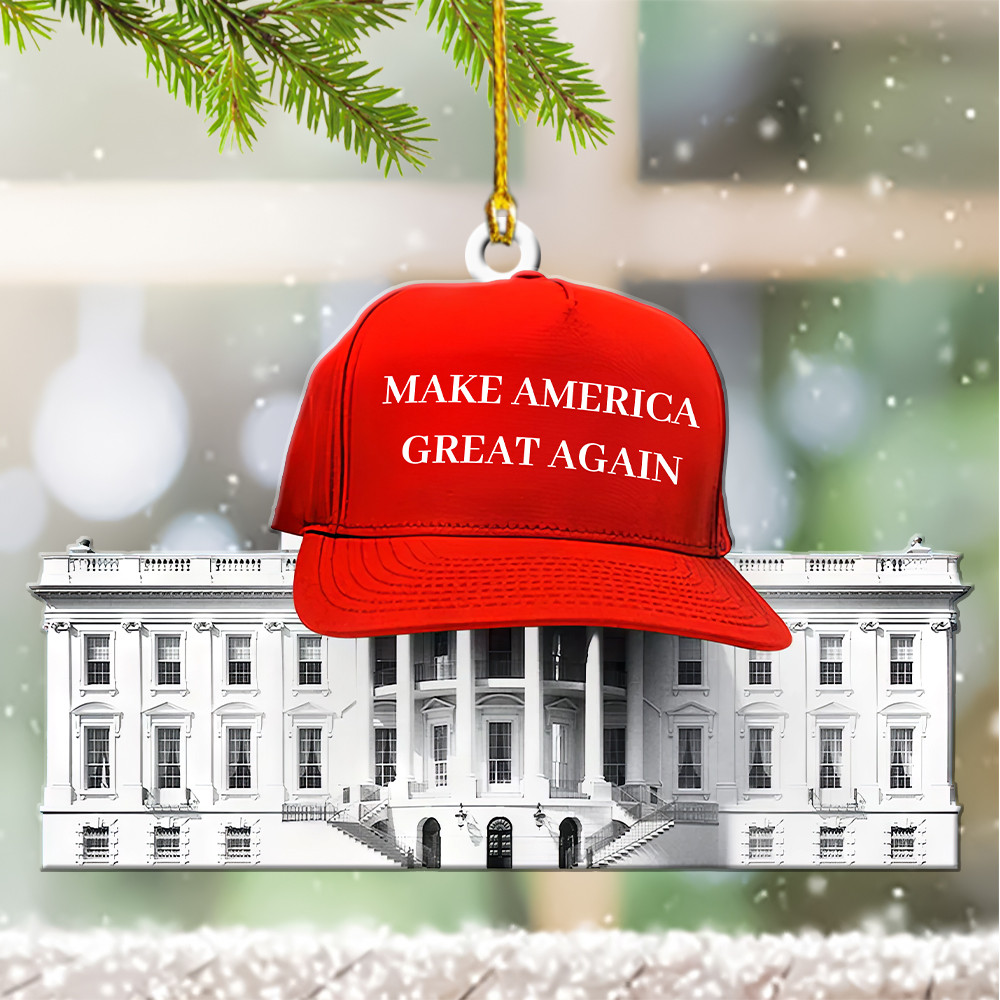 Donald Trump's 2025 White House Ornament Shape President Trump Christmas Ornament