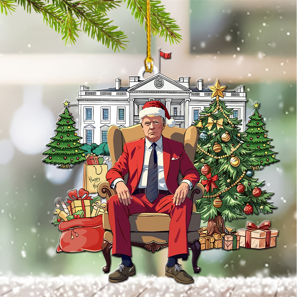 Donald Trump's White House Security Christmas Ornament 2024 Political Trump Victory Merch