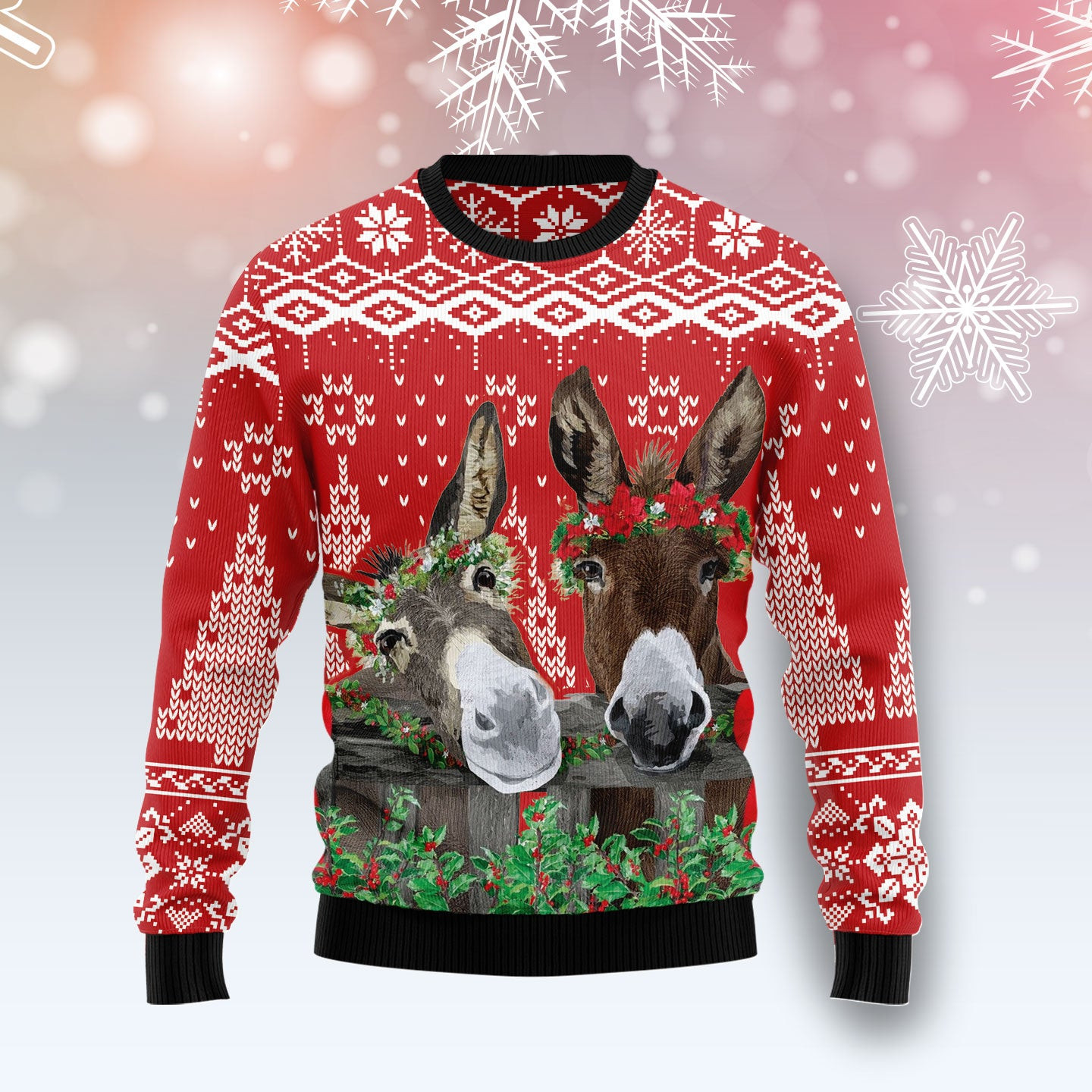 Donkey Buddies Christmas Ugly Christmas Sweater