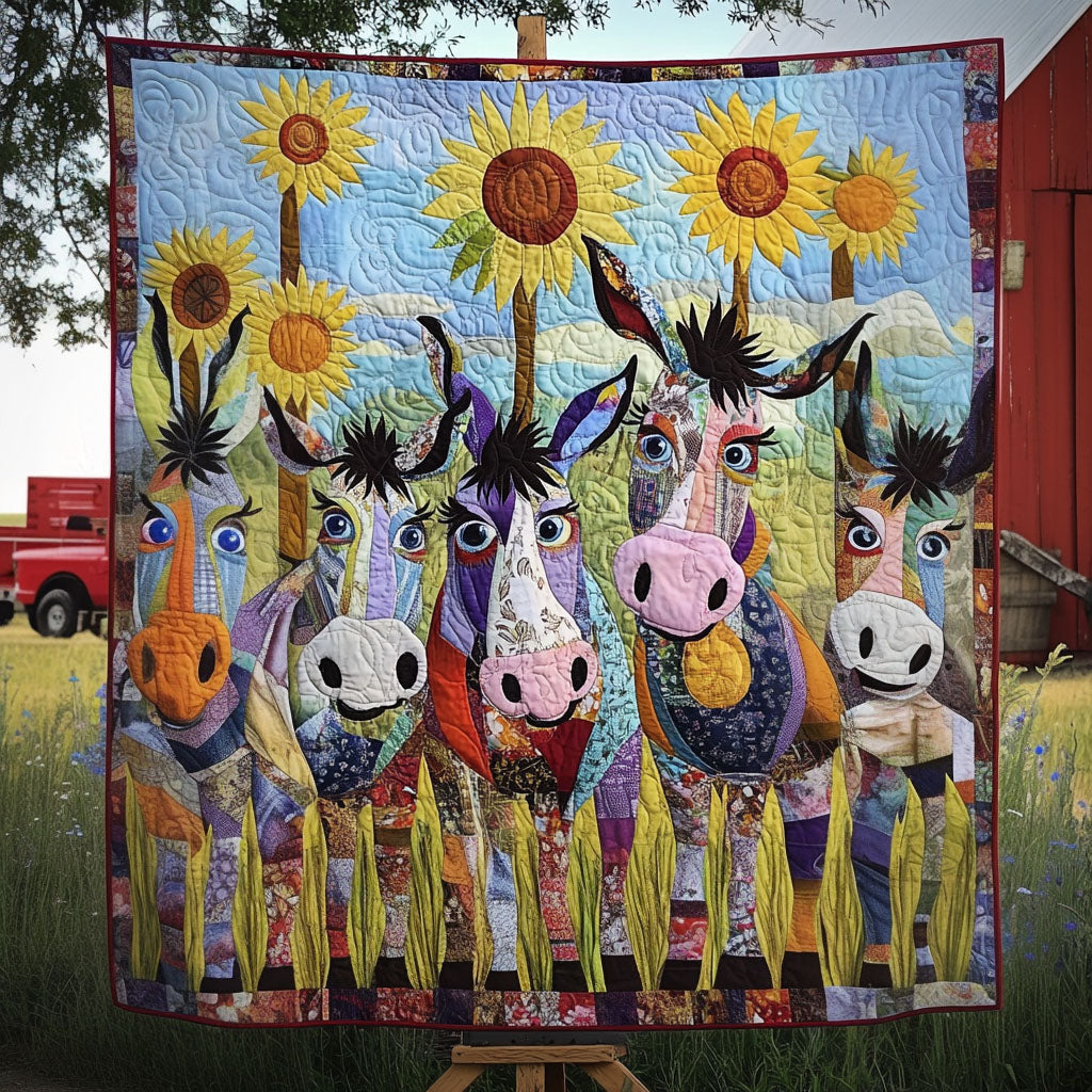 Donkey Dance Quilted Blanket Cute Throw Blanket Gifts For Donkey Lovers