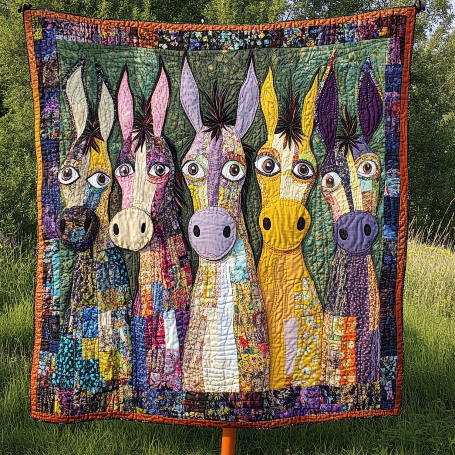Donkey Daze Quilted Blanket Sofa Couch Throw Blanket Unique Donkey Gifts