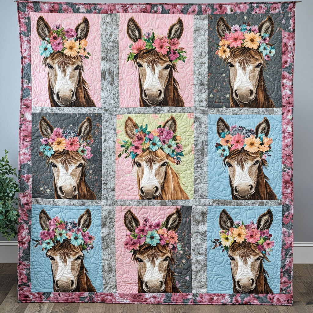 Donkey Dolly The Mule Quilted Blanket Gifts For Donkey Lovers