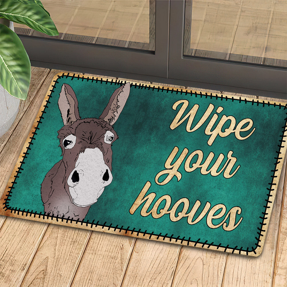 Donkey Doormat Wipe Your Hooves Gift For Donkey Lovers New Home Gift Housewarming Gift Donkey Decor
