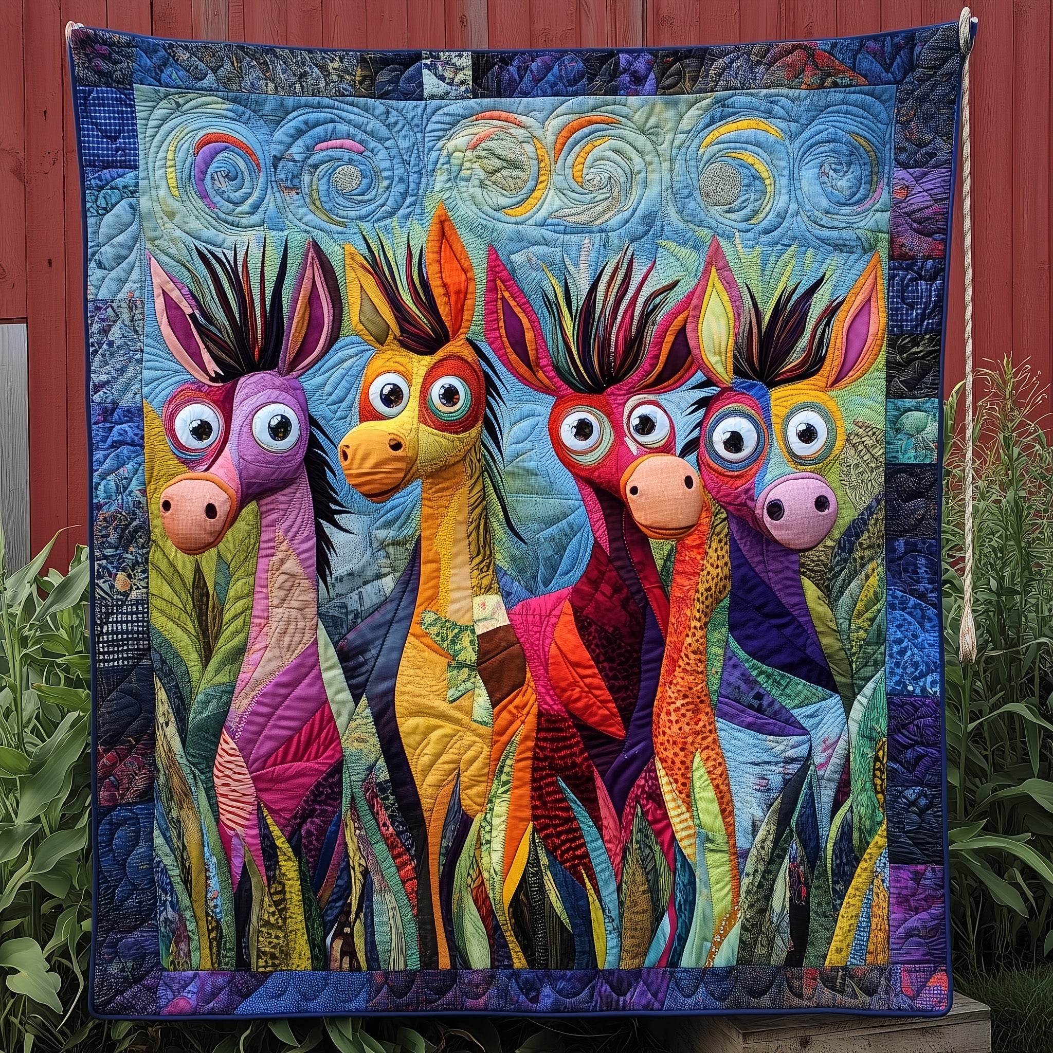 Donkey In The Farm Quilted Blanket Sofa Throw BlanketGifts For Donkey Lovers
