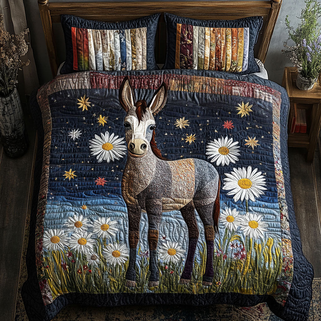 Donkey of Justice Quilted Bedding Set Bedroom Decor Donkey Gift Ideas