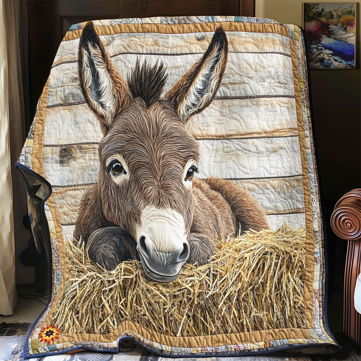 Donkey Quilt Blanket Throw Blankets For Couch Funny Christmas Gifts