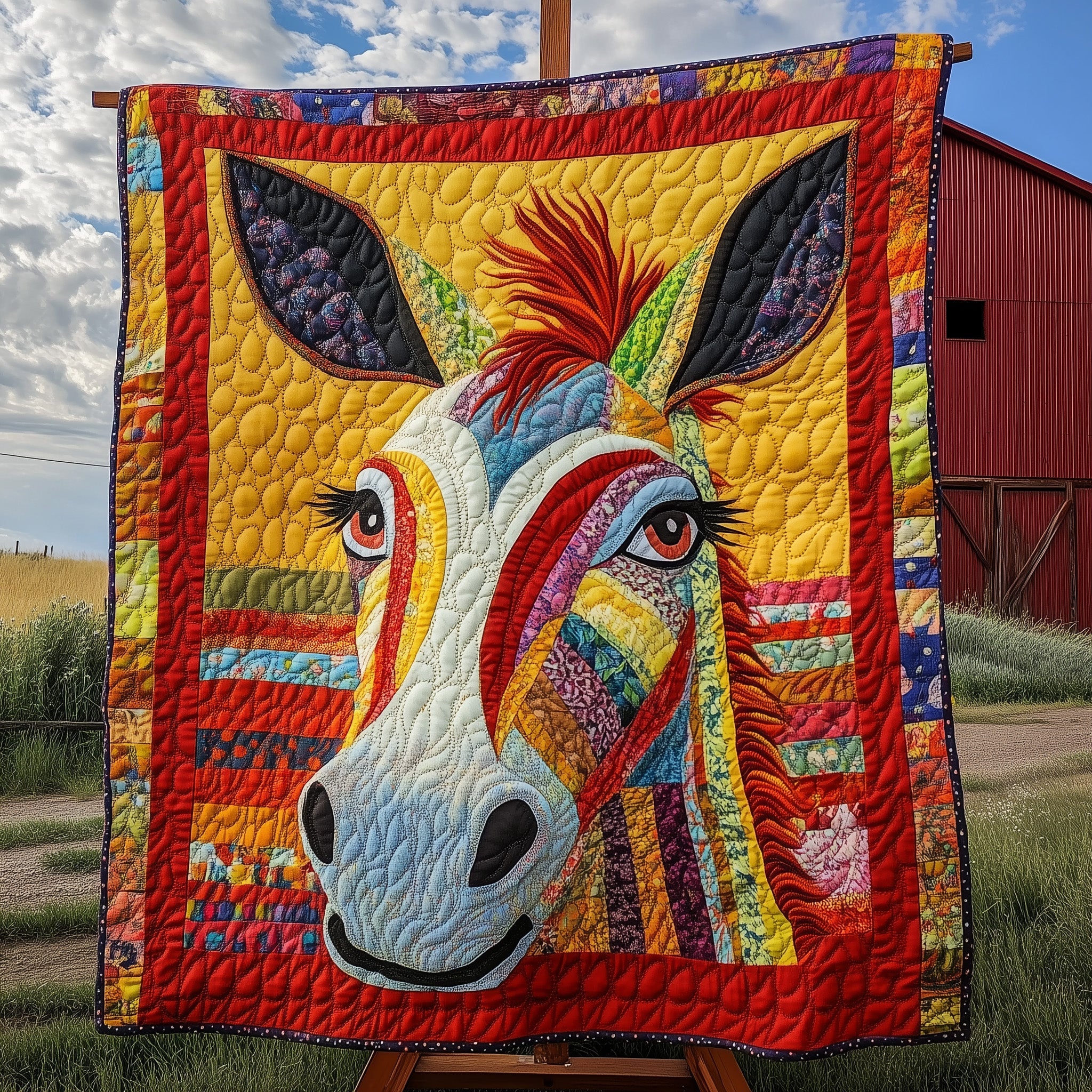 Donkey Snuggles Quilted Blanket Cozy Quilted Blanket for Cold Season