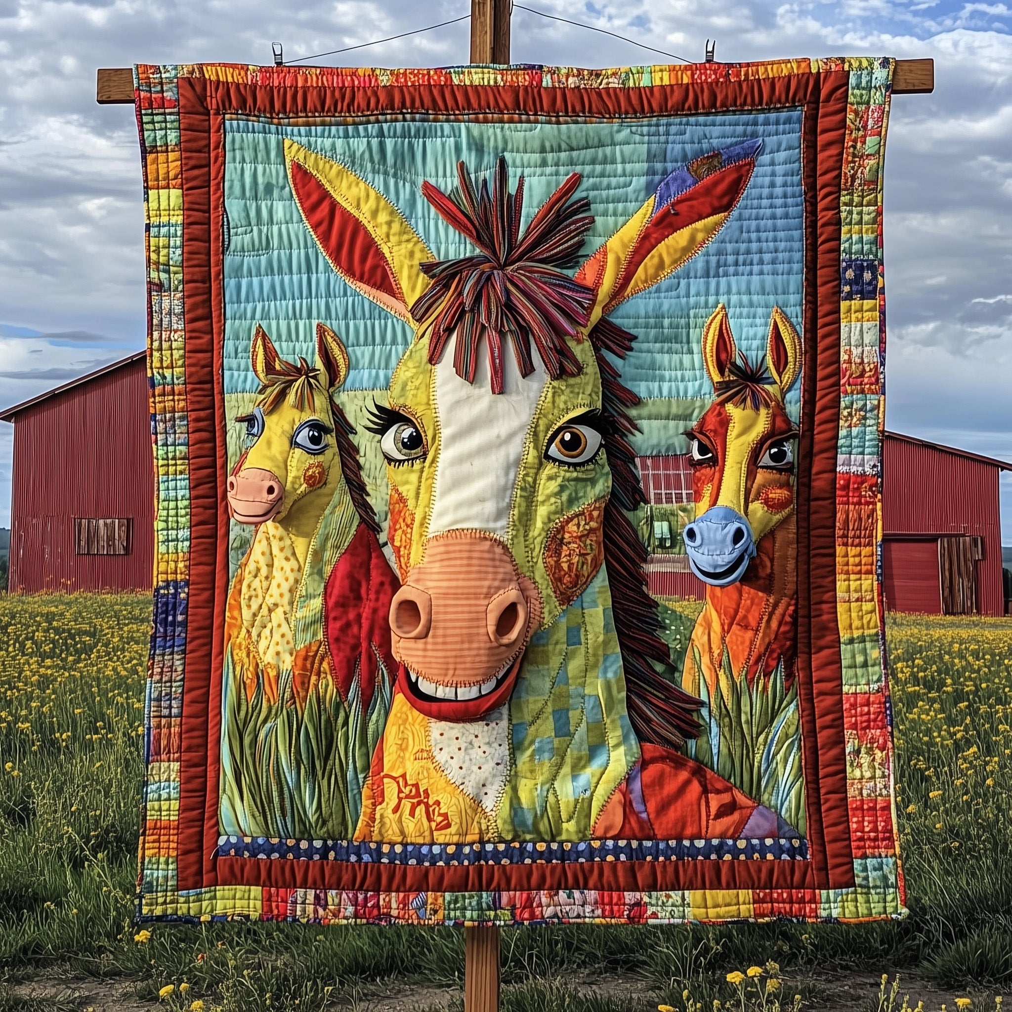 Donkey Snuggles Quilted Blanket Sofa Throw BlanketDonkey Christmas Gifts