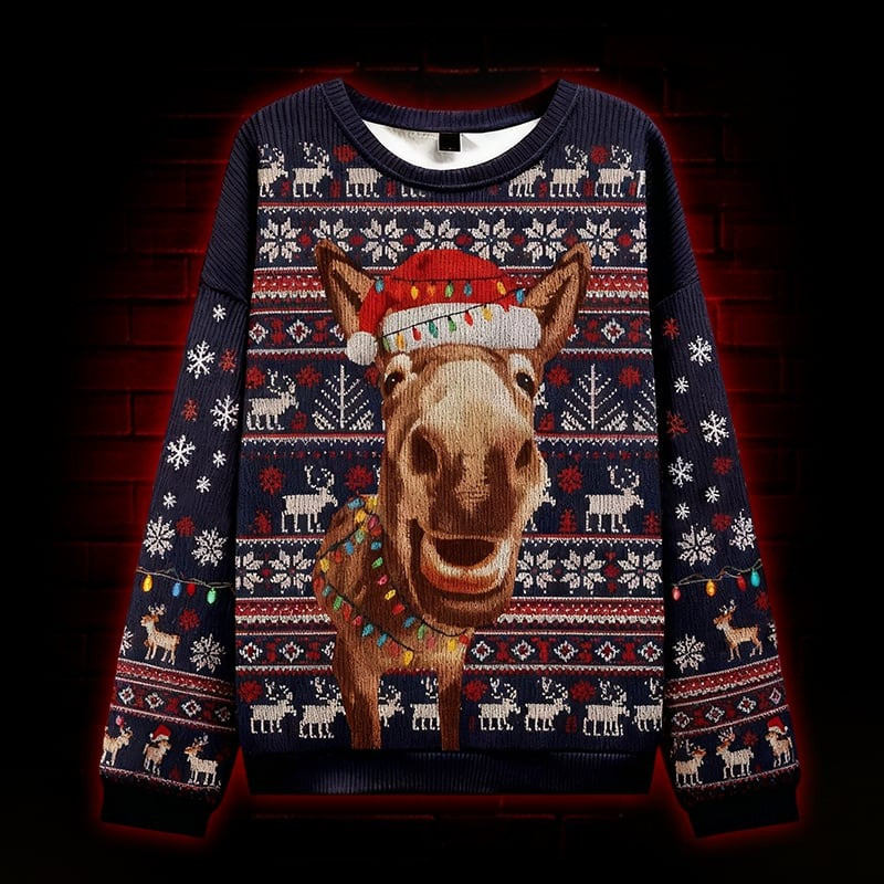 Donkey Ugly Christmas Sweater Funny Xmas Sweater Holiday Gifts For Donkey Lovers