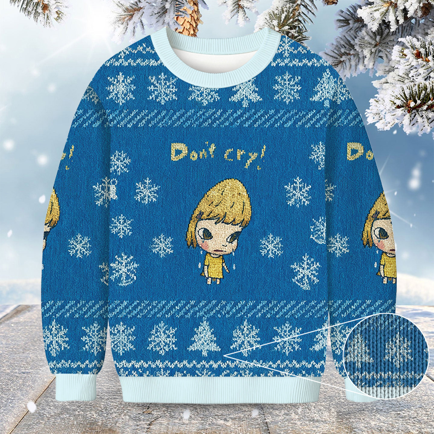 Don't Cry Girl Christmas Ugly Sweater Christmas Apparel Xmas Gifts For Her