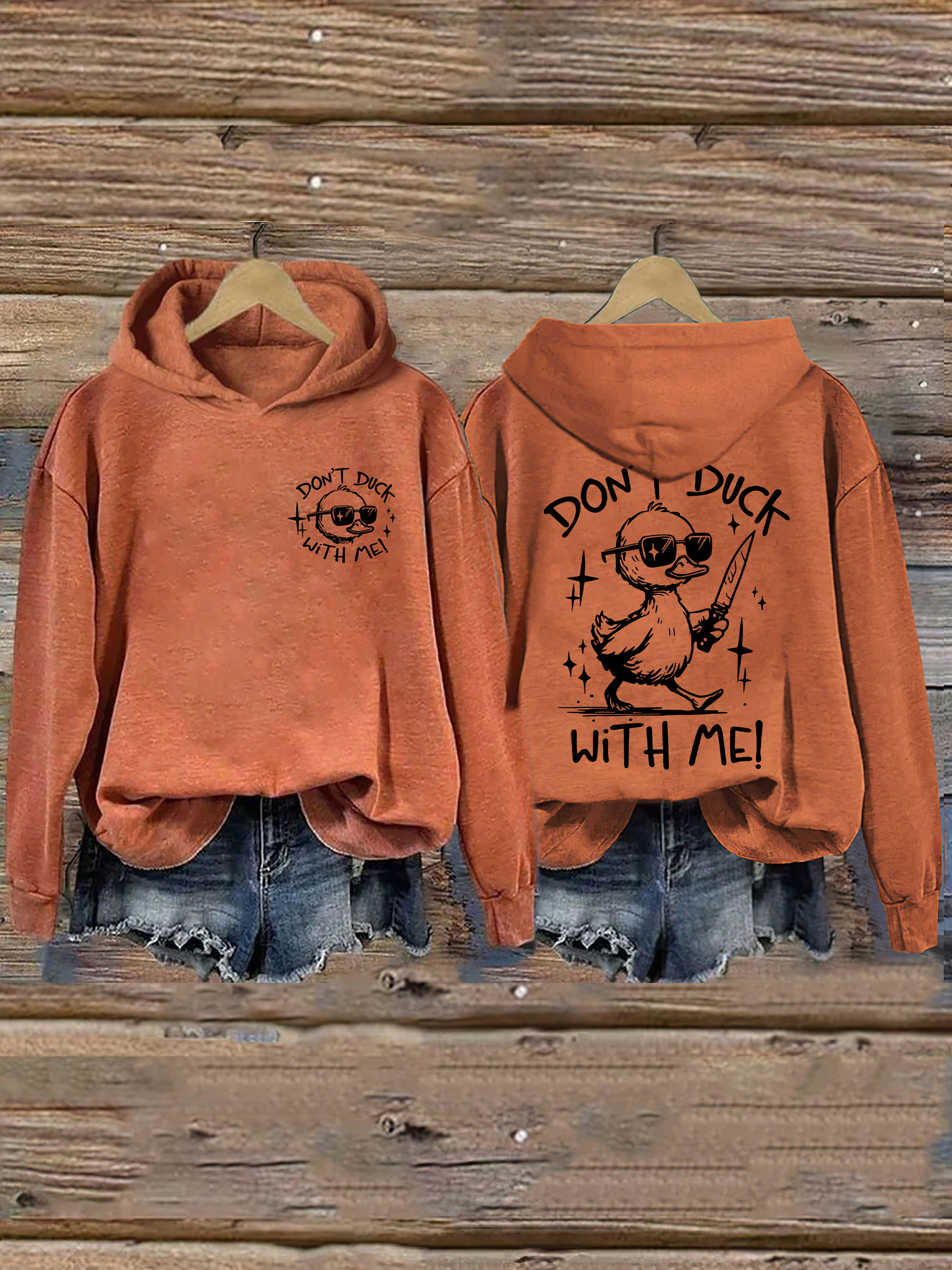 Dont Duck With Me Hoodie Animal Design Funny Hoodie Gifts For Duck Lovers