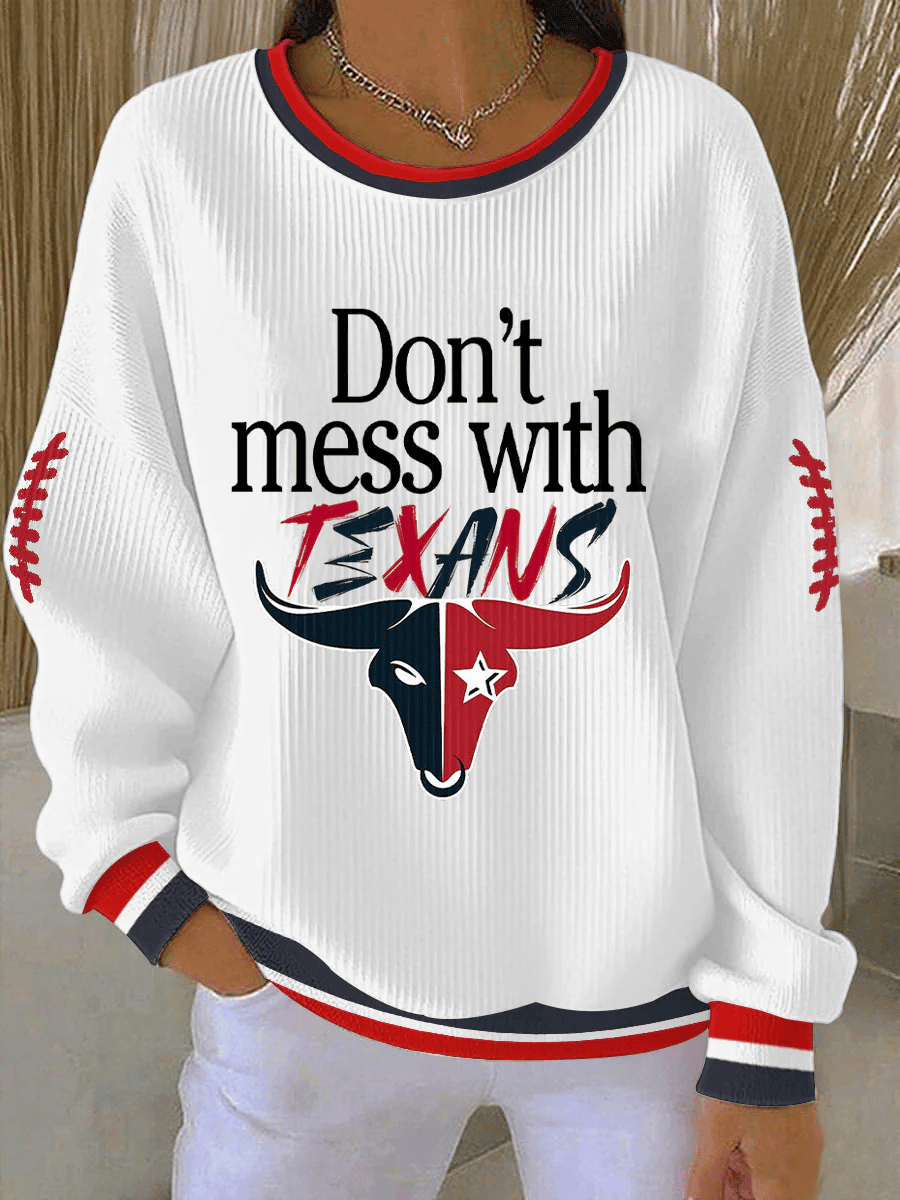 Don't Mess With Texans Sweatshirt Houston Football Merch Game Day Gifts For Mom