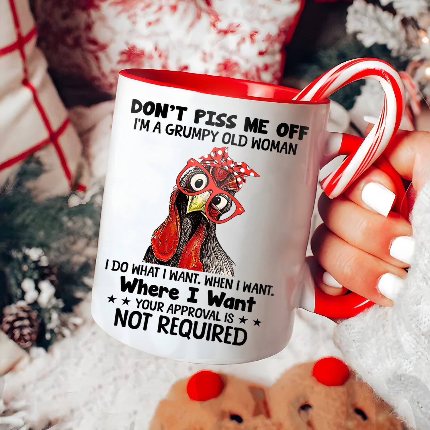 Don't Piss Me Off Chicken Mug I'm A Grumpy Old Woman Mug Gifts For Mother