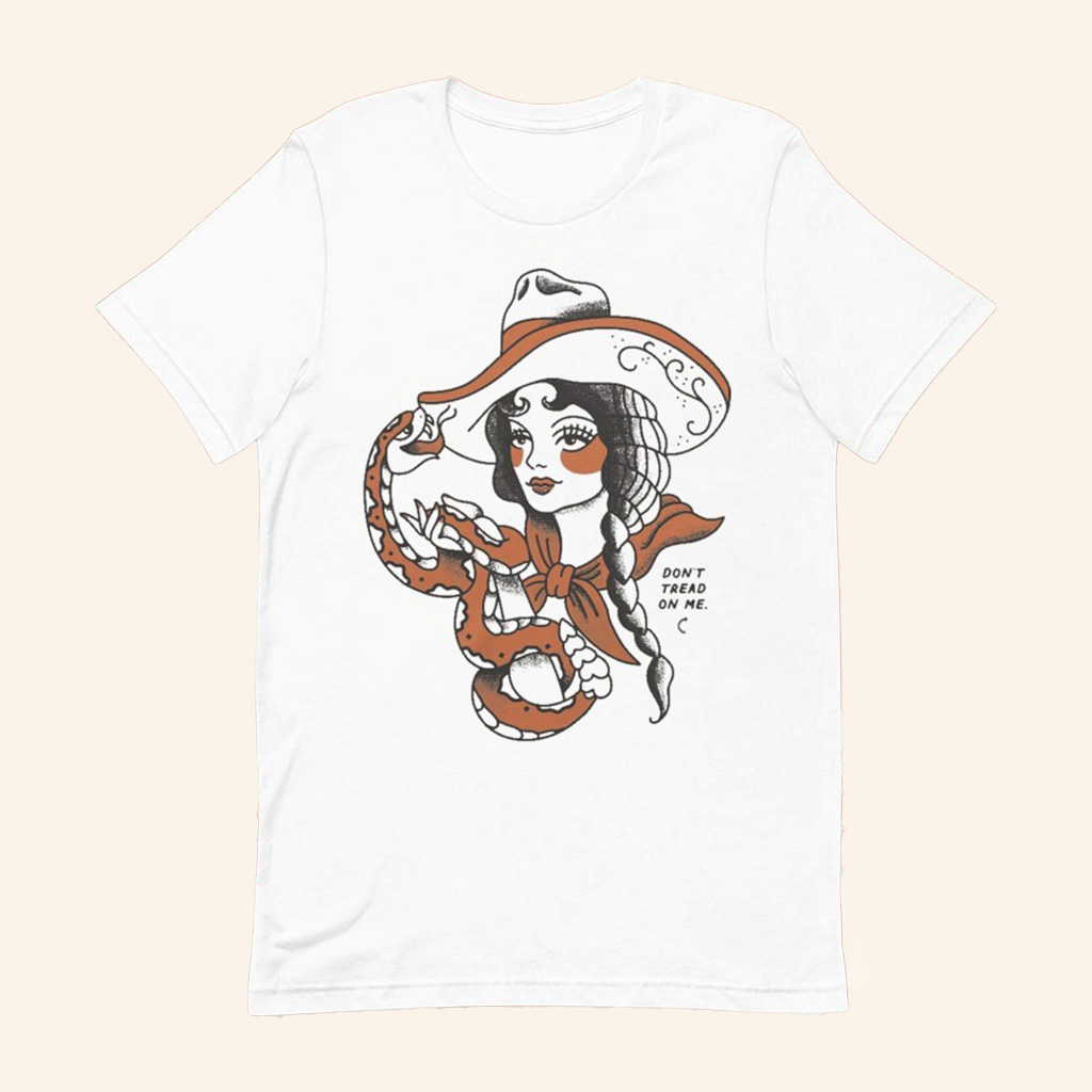 Don't Tread On Me Turning Point USA Cowgirl T-Shirt TPUSA Merch Western Lover Gifts