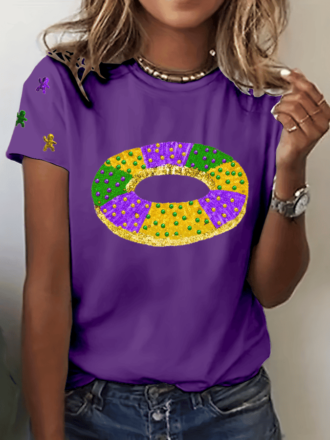 Donut Mardi Gras T-Shirt Fleur De Lis Mardi Gras Clothes Women Gifts For Mother Donut Mardi Gras T-Shirt Fleur De Lis Mardi Gras Clothes Women Gifts For Mother