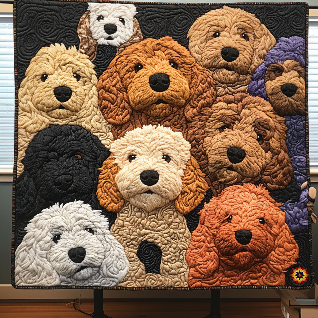 Doodle Dog Quilt Blanket Sofa Throws Grandma Gifts For Xmas