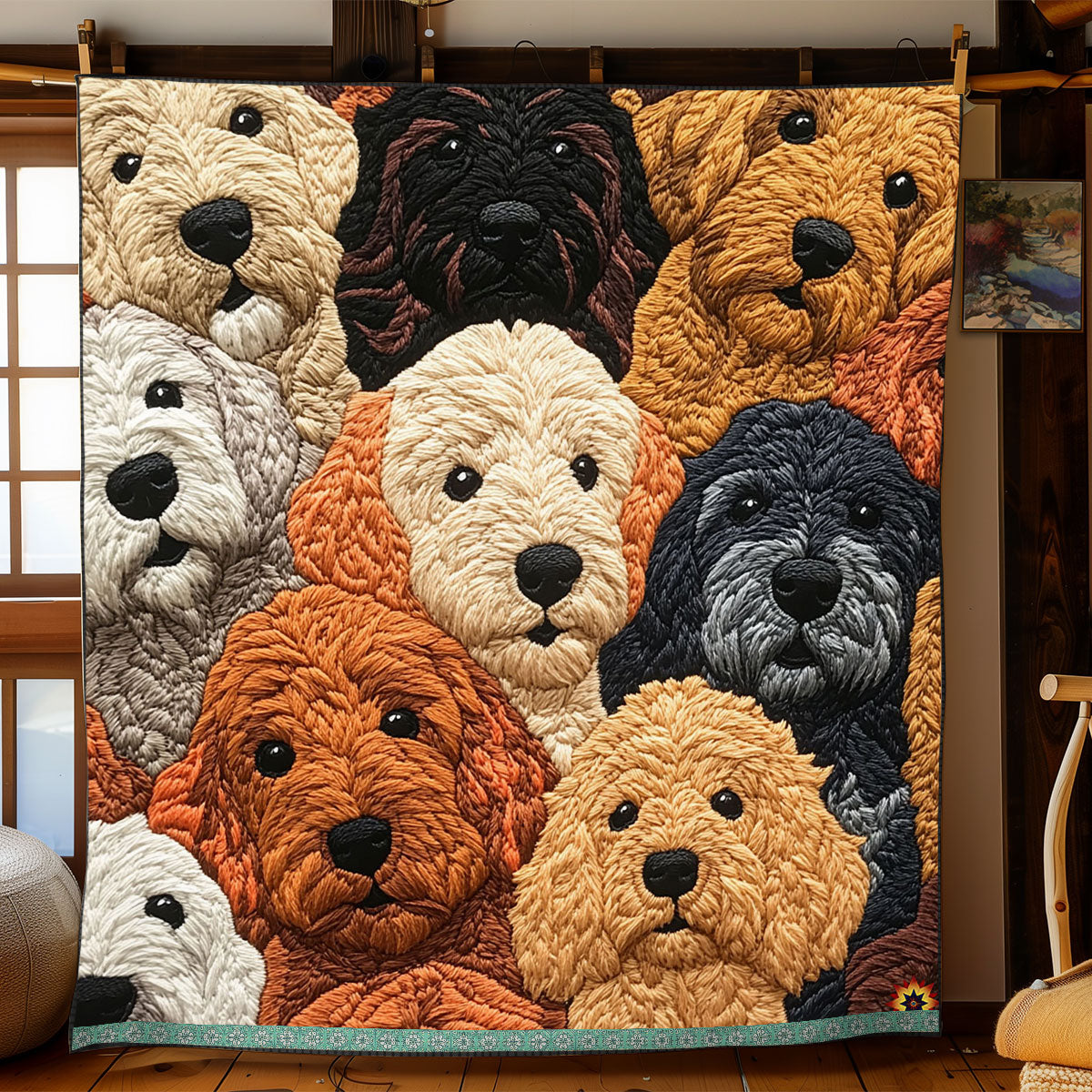 Doodle Dog Quilt Blanket Throws And Blankets Christmas Gifts For Dad