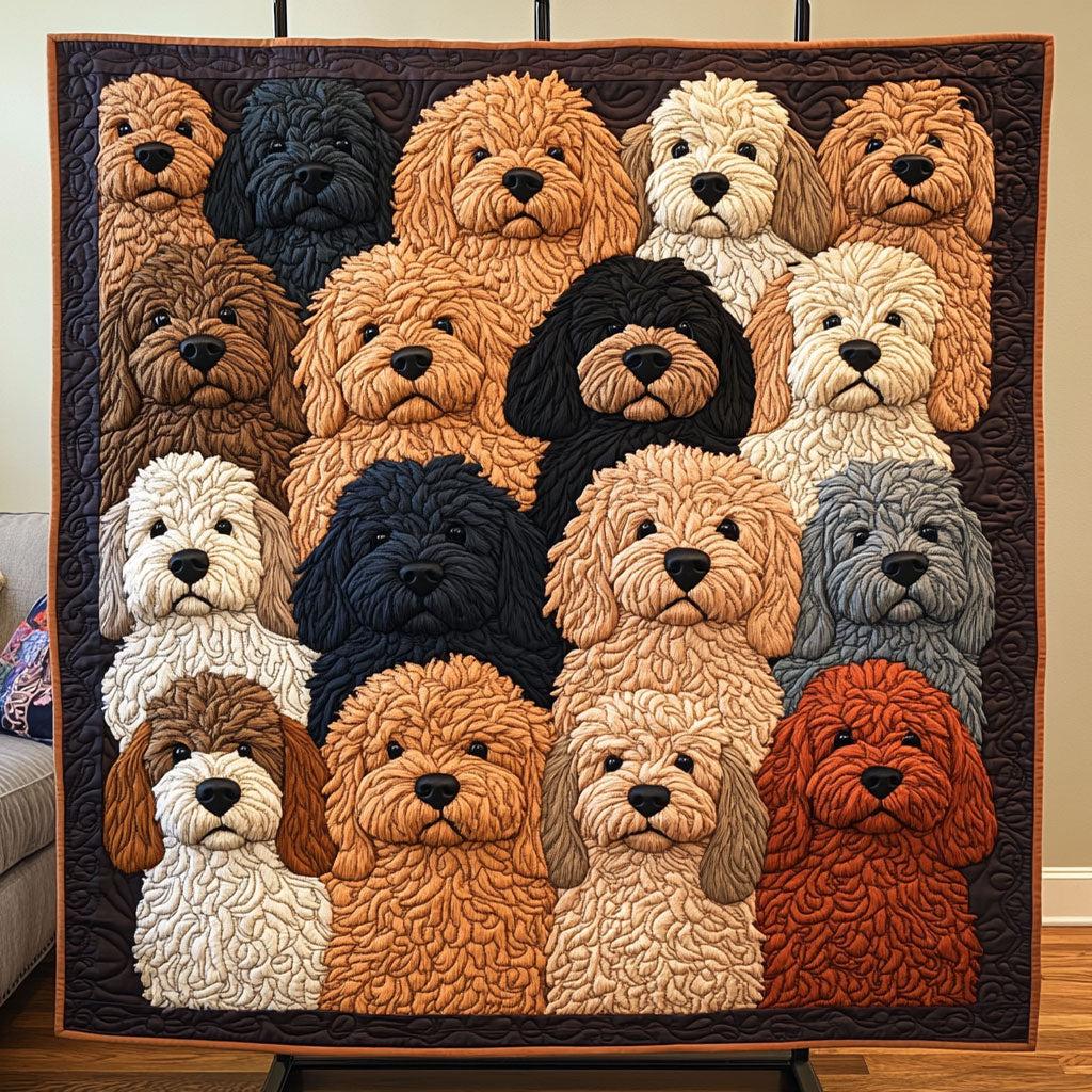 Doodle Dog Quilt Premium Quilt Blanket to Enhance Bedroom Comfort