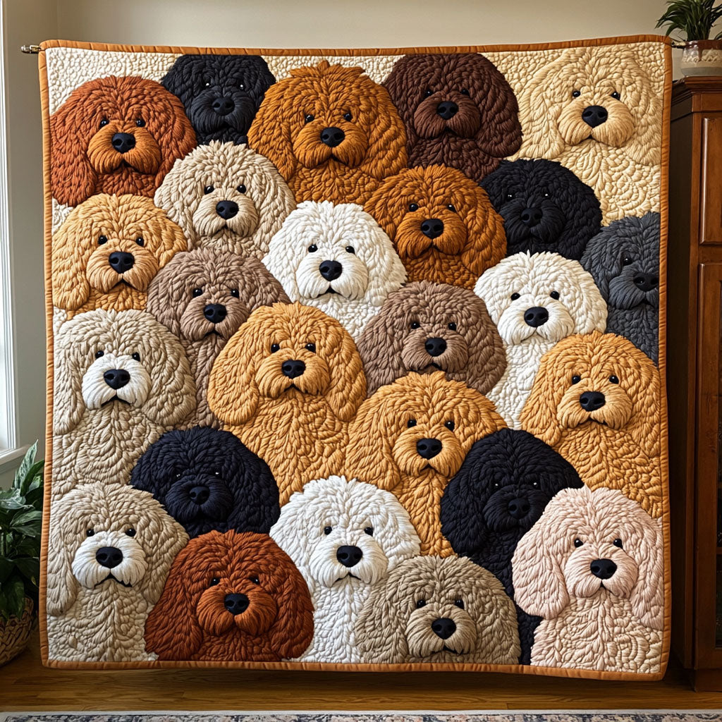 Doodle Dog Quilted Blanket Christmas Throw Blanket Gifts To Daughter From Mom