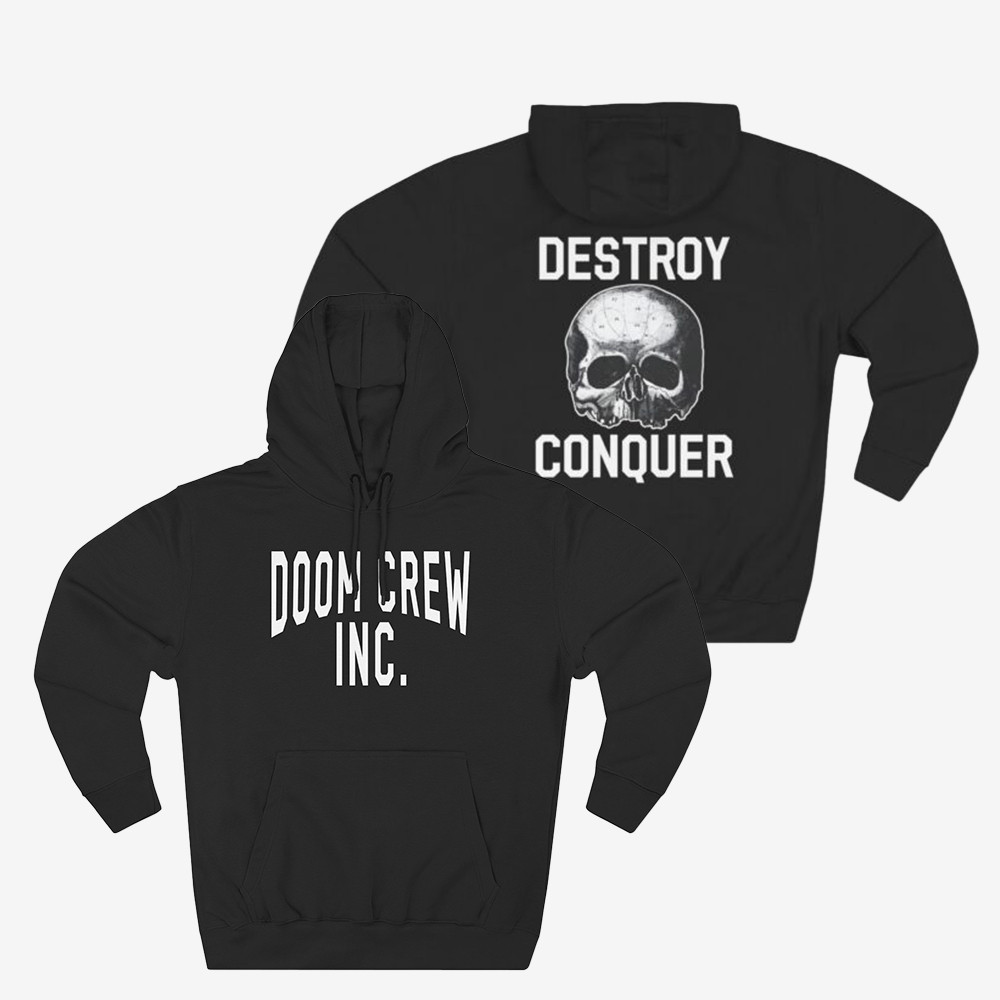 Doom Crew Destroy Conquer Hoodie Zakk Wylde Hooded Sweatshirt Gift Ideas For Him