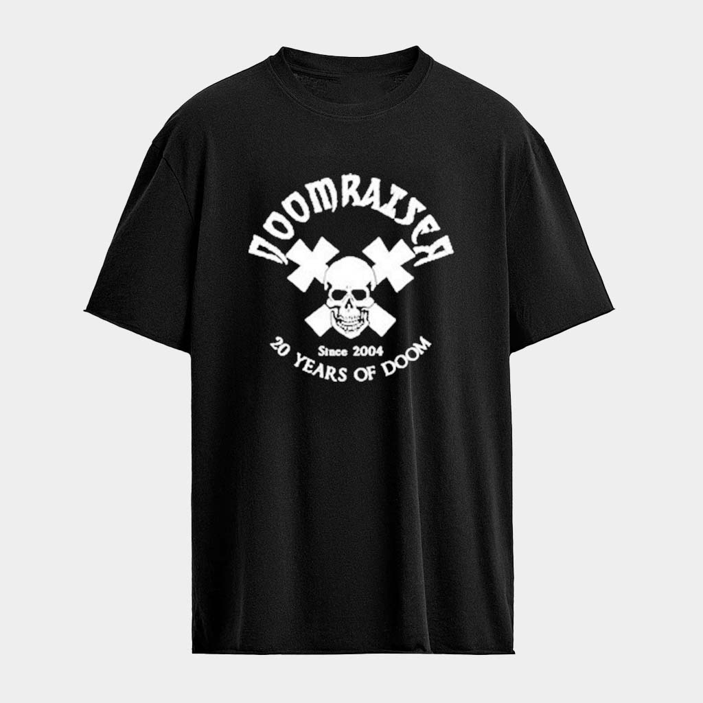 Doomraiser 20 Years Of Doom Cold Grave Marble Since 2004 T-Shirt Gifts For Music Fans