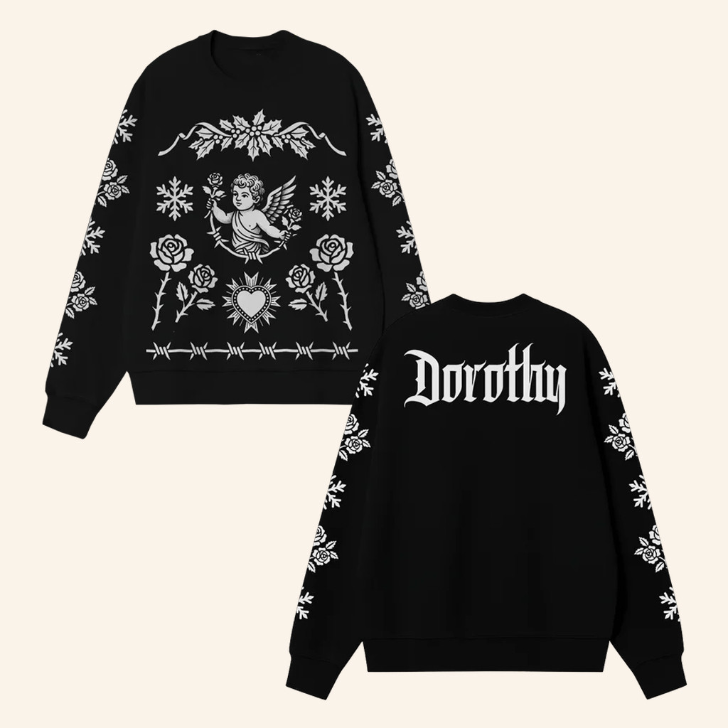 Dorothy Merch Holiday Crewneck Sweatshirt Black Gift Ideas For Rock Fans