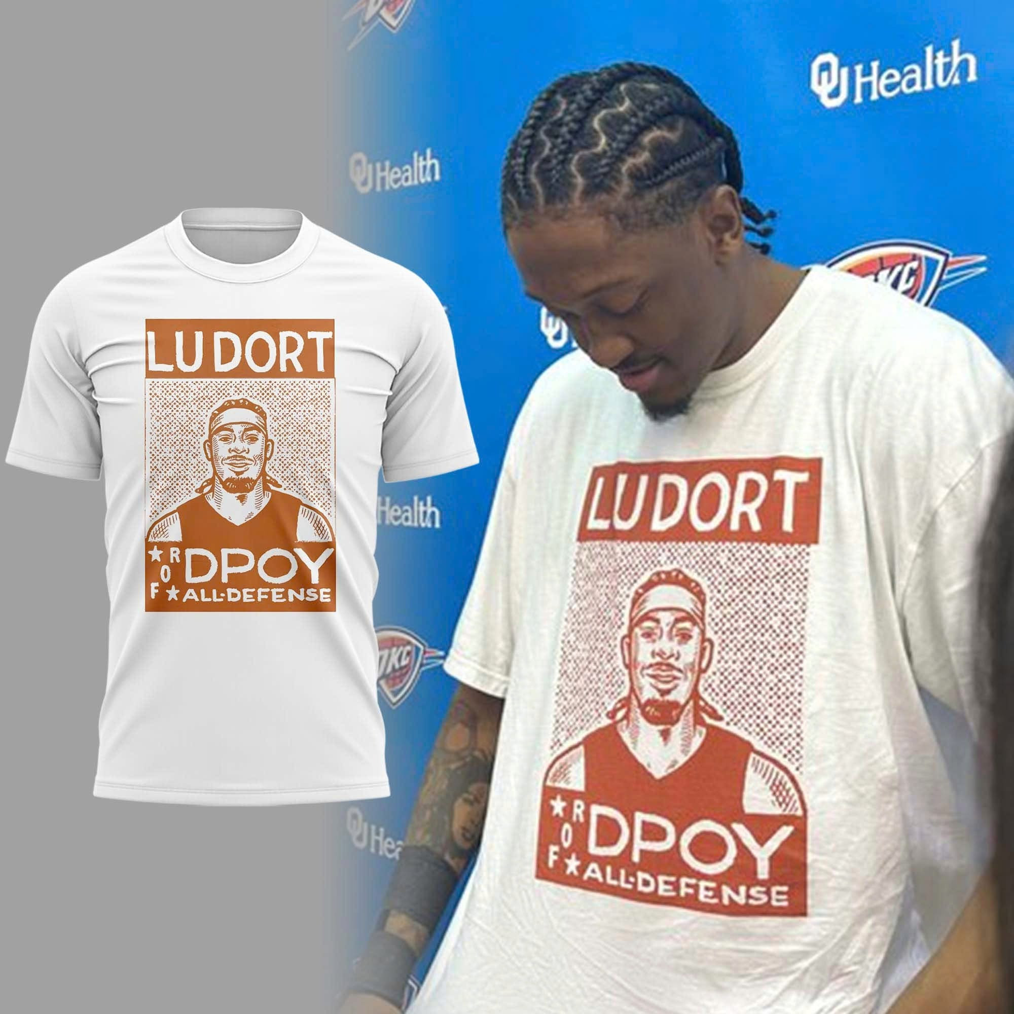 Dorture Chamber Luport Dpoy All Defense T-Shirt OKC Oklahoma City Thunder Fan Gifts