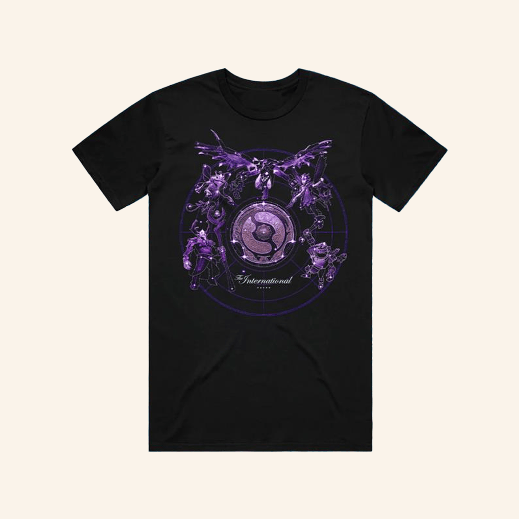 Dota 2 Secret Merch Ti2025 Event Black T-Shirt Gifts For Him Dota 2 Secret Merch Ti2025 Event Black T-Shirt Gifts For Him