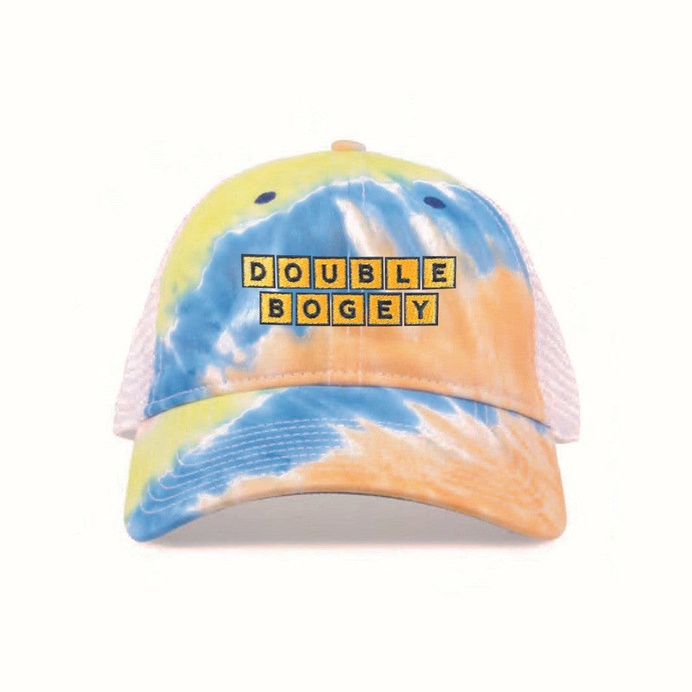 Double Bogey Waffle House Hat Double Bogey Embroidered Tie Dye Trucker Hat Gifts For Friends Double Bogey Waffle House Hat Double Bogey Embroidered Tie Dye Trucker Hat Gifts For Friends