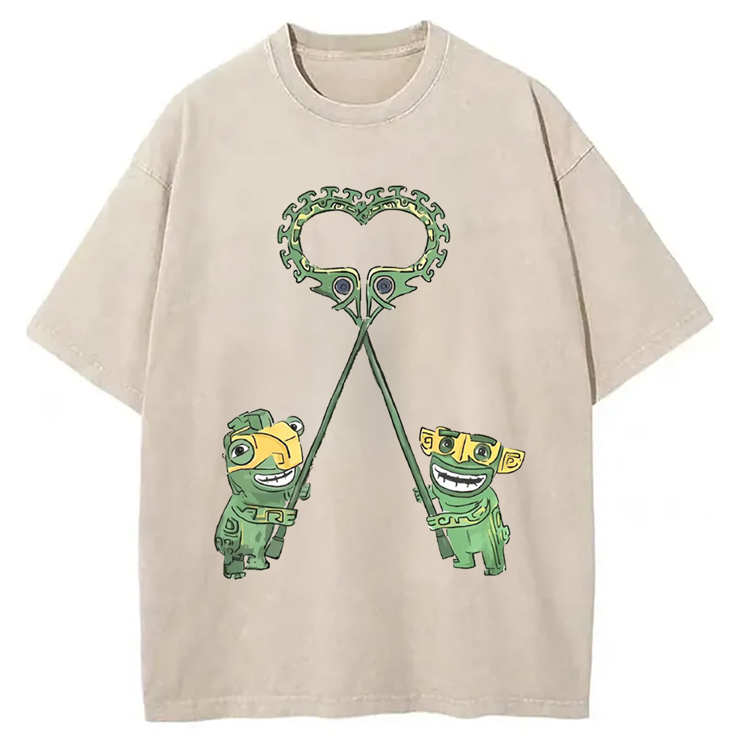 Double Bronze Enchantment Beast Washed T-Shirt Unique Aesthetic Fashion Tee Gifts For BFF