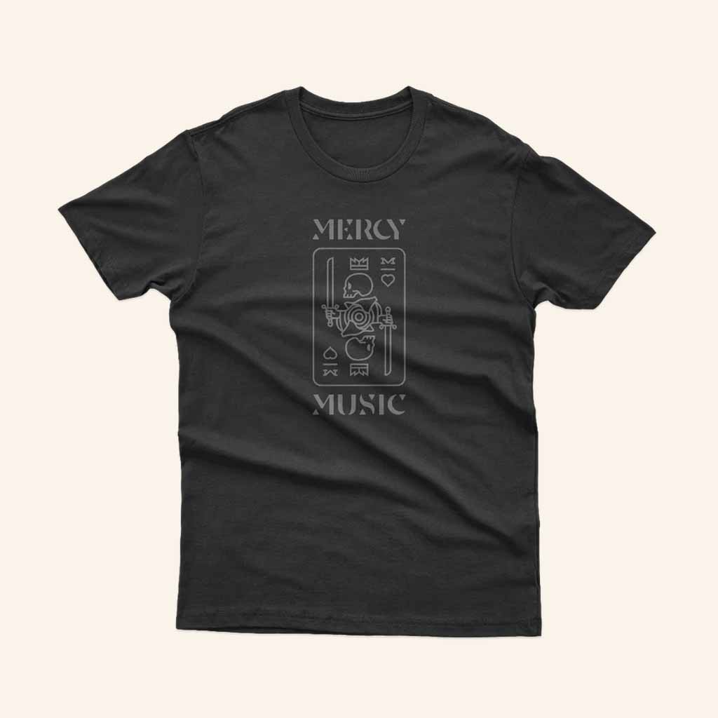 Double Helix Records Merch Mercy Music Playing Card T-Shirt Music Related Gifts For Guys Double Helix Records Merch Mercy Music Playing Card T-Shirt Music Related Gifts For Guys