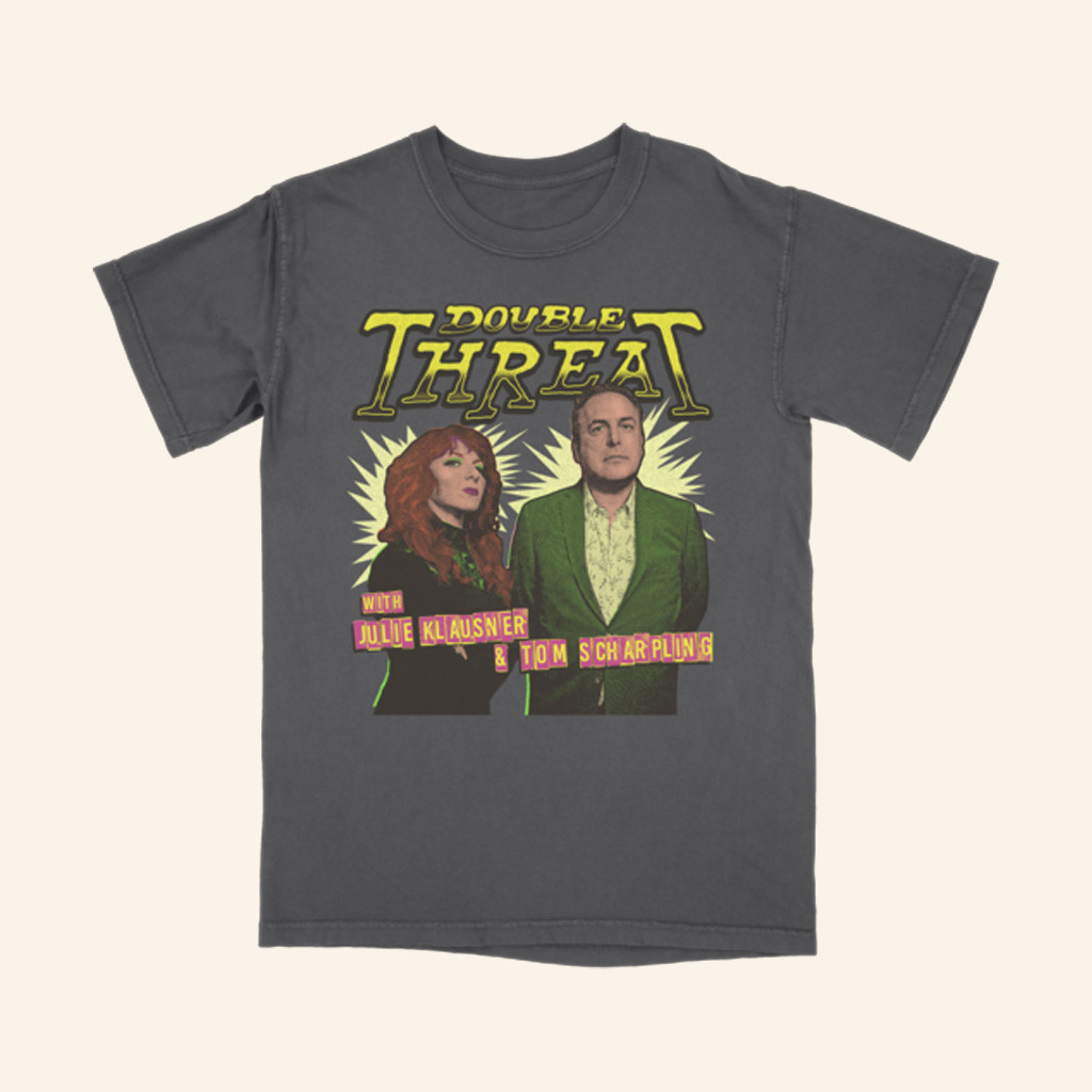 Double Threat Podcast Merch Portrait T-Shirt Christmas Gift Ideas For Him