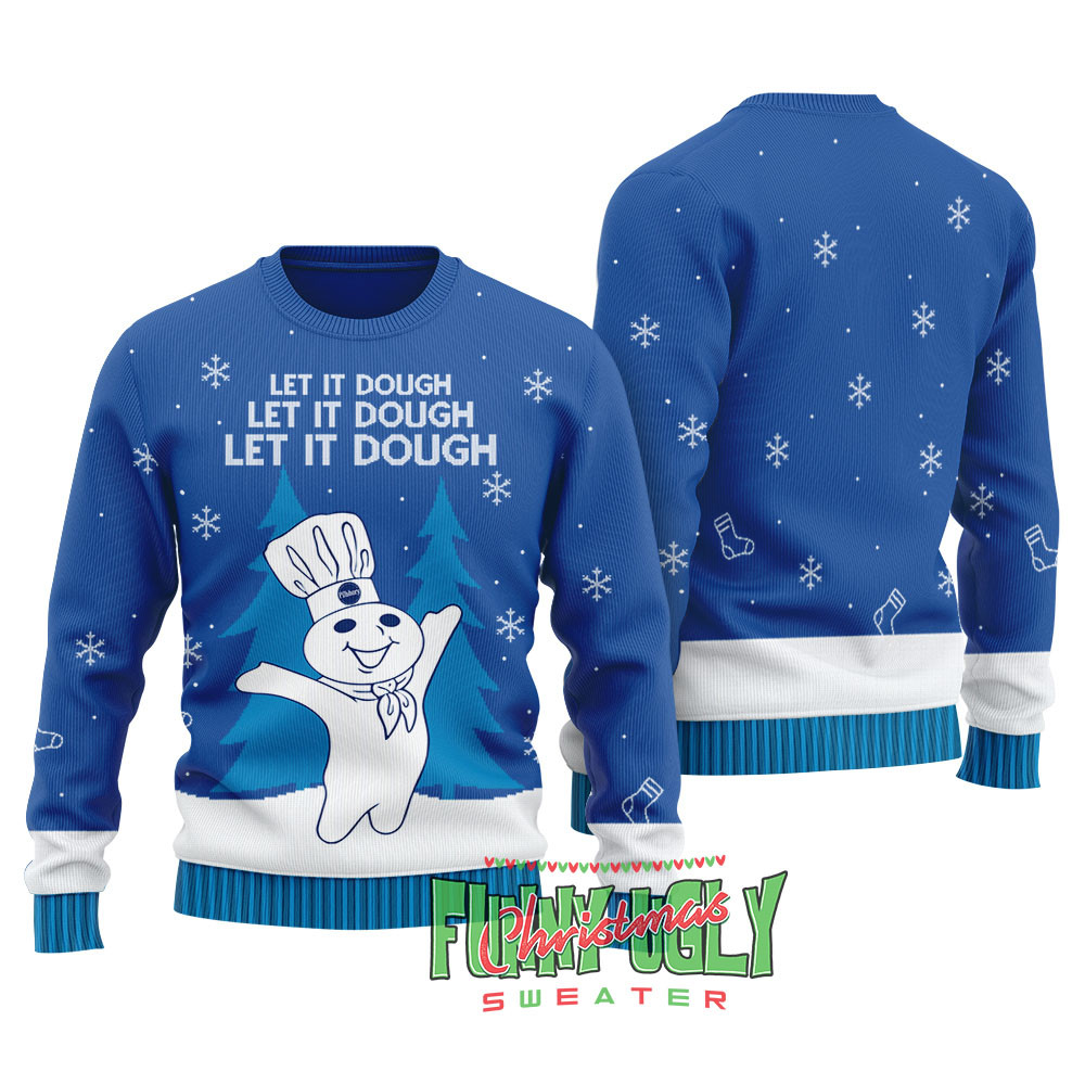 Doughboy Christmas Sweater Royal Heartwarming Christmas Gift Sweater for Him or Her
