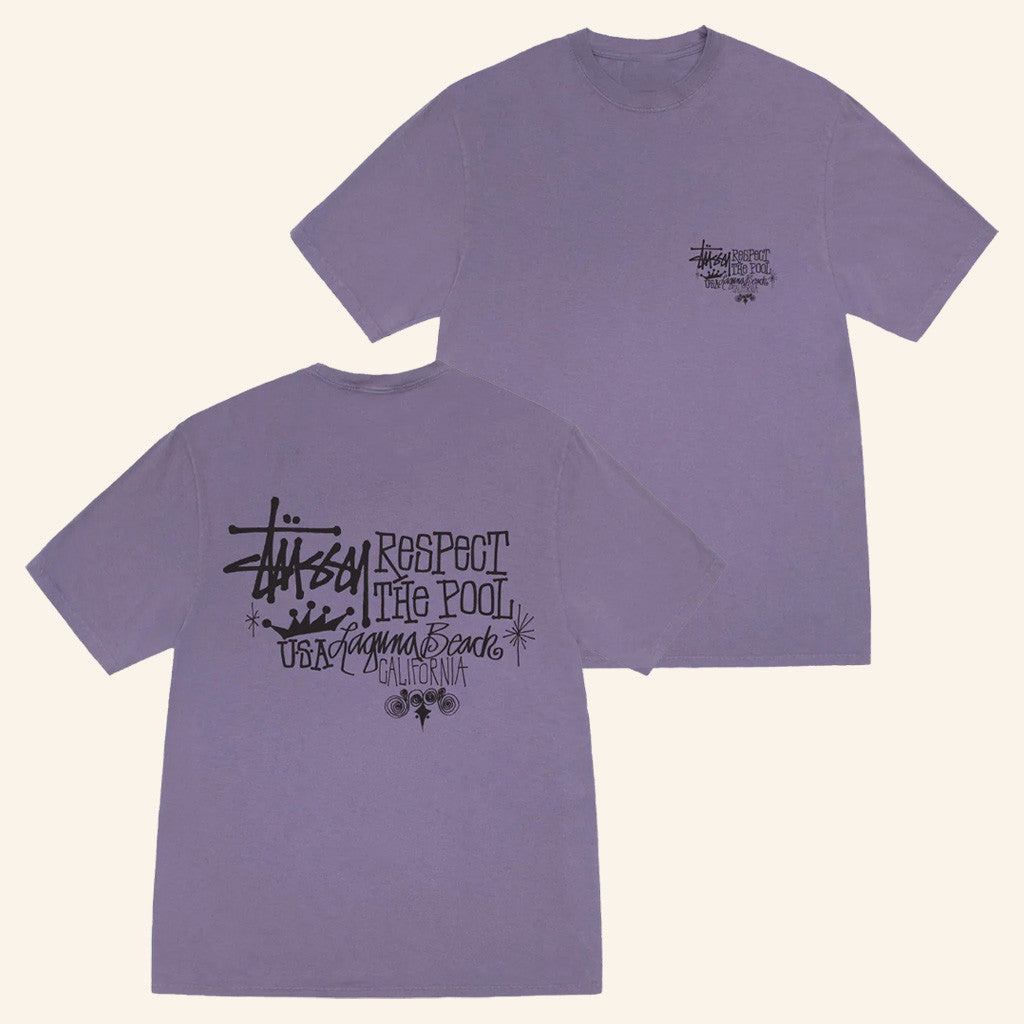 Dover Street Market Merch Stussy Respect The Pool Pigment Dyed T-Shirt Gifts For Wife