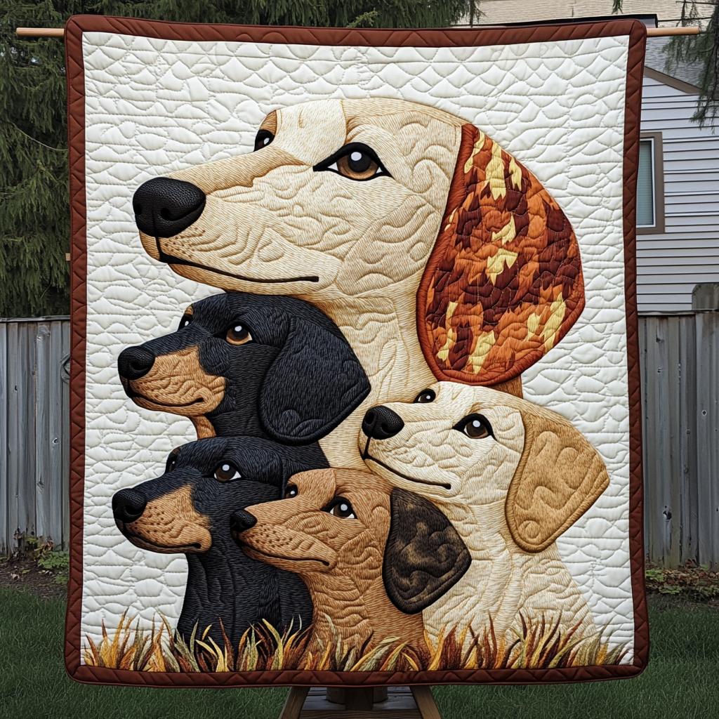 Doxie Delight Quilted Blanket Best Gifts For Dog Owners