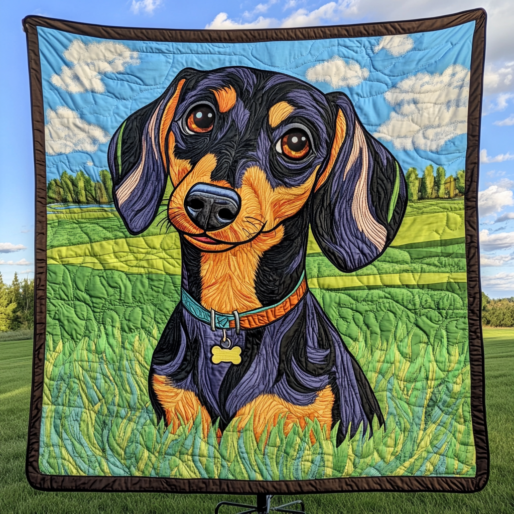 Doxie Delight Quilted Blanket Best Gifts For New Dog Owners