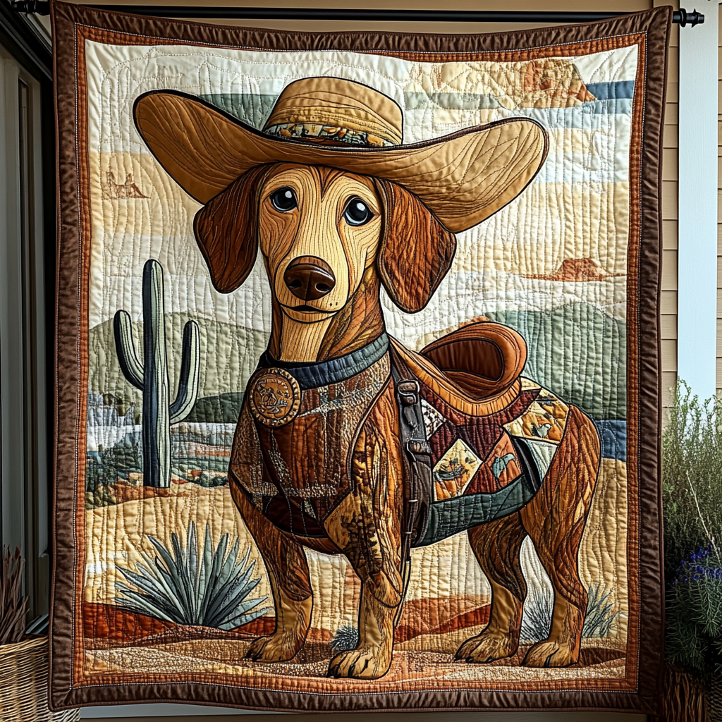 Doxie Delight Quilted Blanket Gifts For New Dog Owners