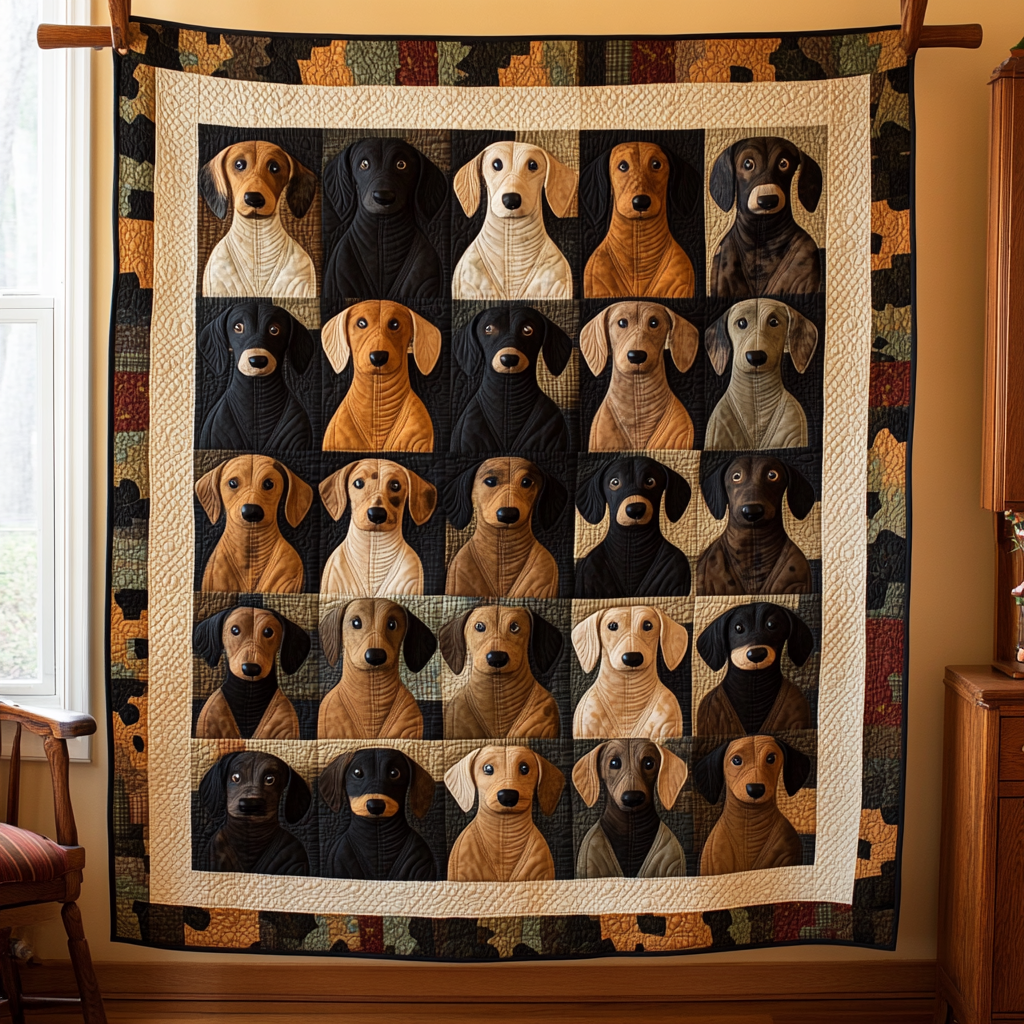 Doxie Delights Quilted Blanket Gifts For Pet Owners